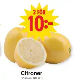 Matöppet Citroner, SEK 10 erbjuda