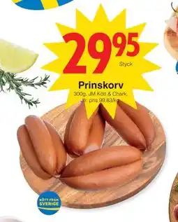 Matöppet Prinskorv, SEK 29.95 erbjuda