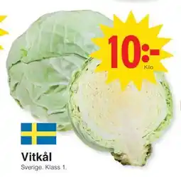 Matöppet Vitkål, SEK 10 erbjuda