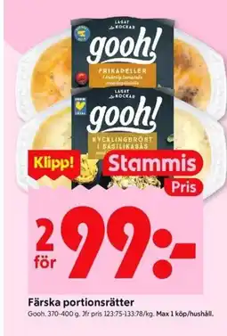 ICA Kvantum Gooh Färska portionsrätter erbjuda
