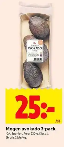 ICA Kvantum ICA Mogen avokado 3-pack erbjuda