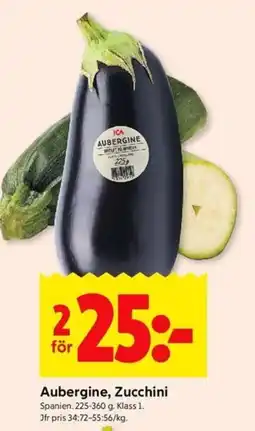 ICA Kvantum Aubergine, Zucchini erbjuda