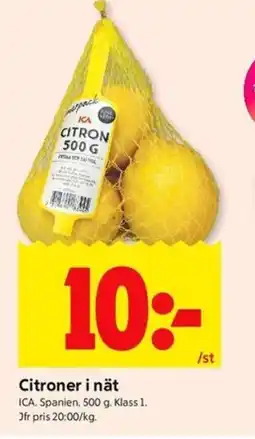 ICA Kvantum ICA Citroner i nät erbjuda