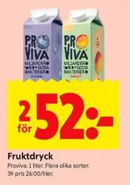 ICA Kvantum Proviva Fruktdryck erbjuda