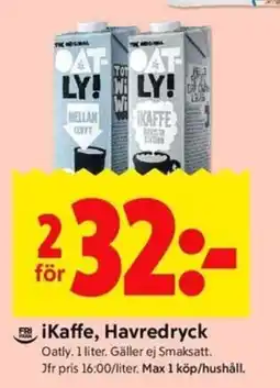 ICA Kvantum Oatly iKaffe, Havredryck erbjuda