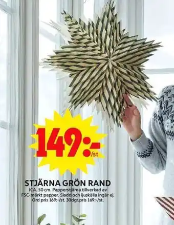 ICA Maxi Stjärna grön rand erbjuda