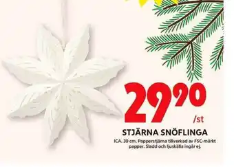 ICA Maxi Stjärna snöflinga erbjuda