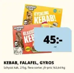 Tempo Schysst Kak Kebab, falafel, gyros erbjuda