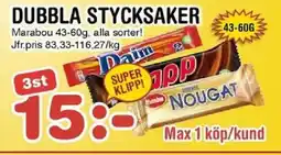 Nya Pulsen Marabou Dubbla stycksaker erbjuda