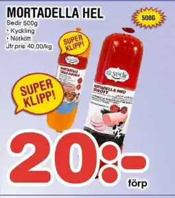 Nya Pulsen Sedir Mortadella hel erbjuda