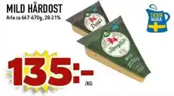 Nya Pulsen Arla Mild hårdost erbjuda