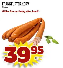 Din Mat Frankfurter korv erbjuda