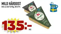 Din Mat ARLA Mild hårdost erbjuda