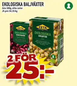 Bonum Matmarknad ZETA Ekologiska baljväxter erbjuda