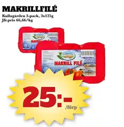 Bonum Matmarknad KULLGÅRDEN Makrillfilé erbjuda