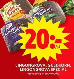 ICA Maxi PÅGEN Lingongrova, guldkorn, lingongrova special erbjuda