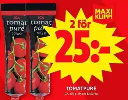 ICA Maxi ICA Tomatpuré erbjuda