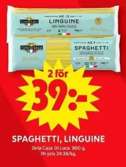 ICA Maxi ZETA Spaghetti, linguine erbjuda
