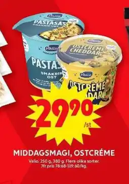 ICA Maxi VALIO Middagsmagi, ostcréme erbjuda