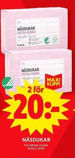 ICA Maxi ICA Näsdukar erbjuda