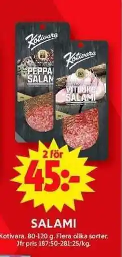 ICA Maxi KOTIVARA Salami erbjuda