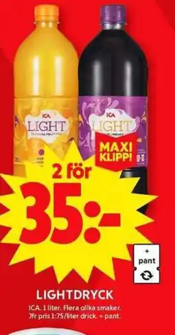 ICA Maxi ICA Lightdryck erbjuda