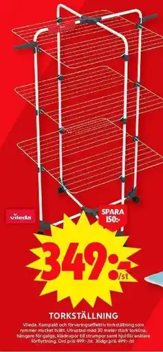 ICA Maxi VILEDA Torkställning erbjuda