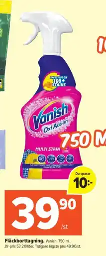 Coop Extra VANISH Fläckborttagning erbjuda