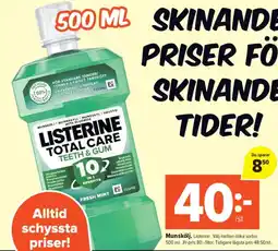 Coop Extra LISTERINE Munskölj erbjuda