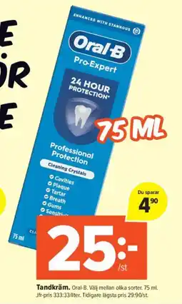 Coop Extra ORAL-B Tandkräm erbjuda