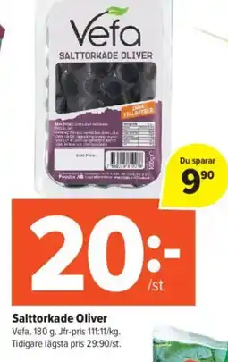 Coop Extra VEFA Salttorkade oliver erbjuda