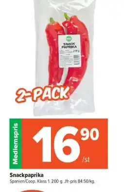 Coop Extra COOP Snackpaprika erbjuda