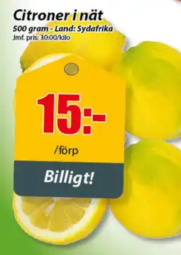 Extra Mjällby Stormarknad Citroner i nät erbjuda