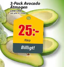 Extra Mjällby Stormarknad 3-pack avocado ätmogen erbjuda