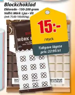 Extra Mjällby Stormarknad ELDORADO Blockchoklad erbjuda