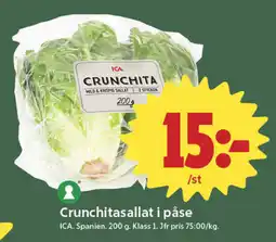 ICA Nära ICA Crunchitasallat i påse erbjuda