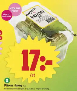 ICA Nära ICA Päron i korg erbjuda