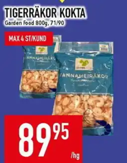 Matdax GARDEN FOOD Tigerräkor kokta erbjuda