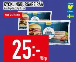 Matdax KRONFÅGEL Kycklingburgare råa erbjuda