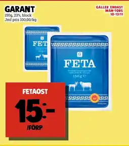 MatArket GARANT Fetaost erbjuda
