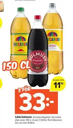 Coop Extra Läsk/Julmust, SEK 33 erbjuda