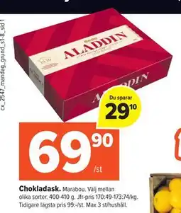 Coop Extra Chokladask., SEK 69.9 erbjuda