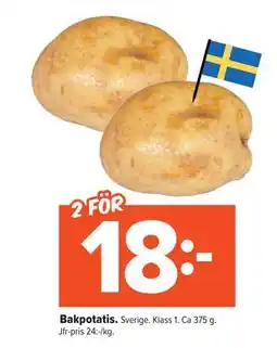 Coop Extra Bakpotatis, SEK 18 erbjuda