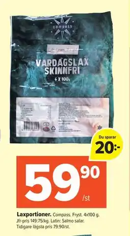 Coop Extra Laxportioner., SEK 59.9 erbjuda