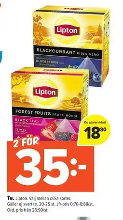 Coop Extra Te., SEK 35 erbjuda