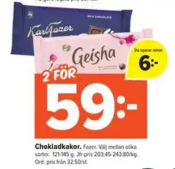 Coop Extra Chokladkakor., SEK 59 erbjuda