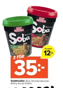 Coop Extra Snabbnudlar., SEK 35 erbjuda