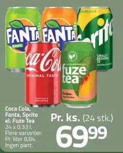 Fleggaard Coca Cola, Fanta, Sprite el. Fuze Tea erbjuda
