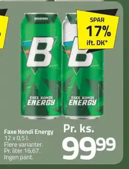 Fleggaard Faxe Kondi Energy erbjuda