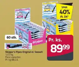 Fleggaard Skipper's Pipes Original el. Seasalt erbjuda